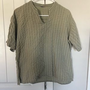 Linen top sage green